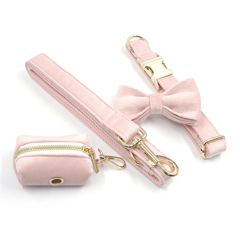 Pink Velvet Dog Harness