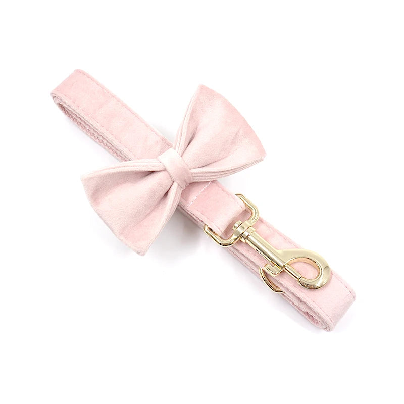 Pink Velvet Dog Harness