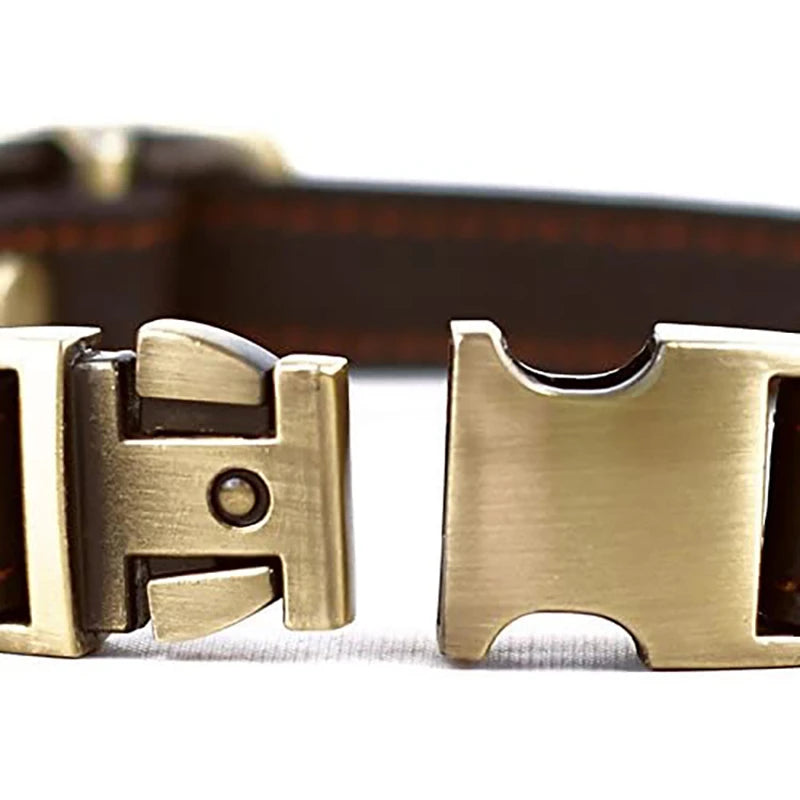 Metal Buckle Leather Dog Collar