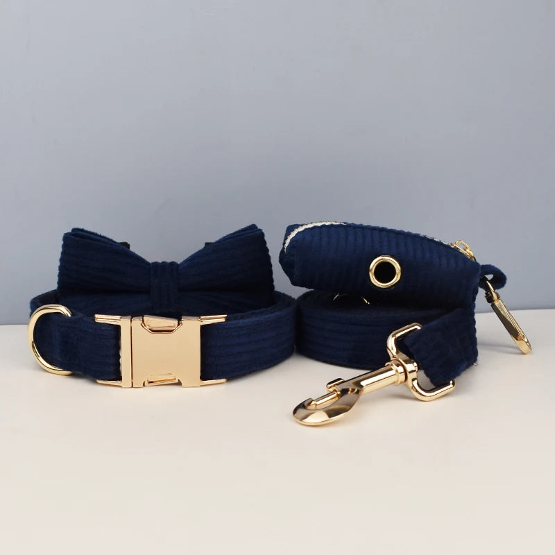 Corduroy Collar and Leash Set